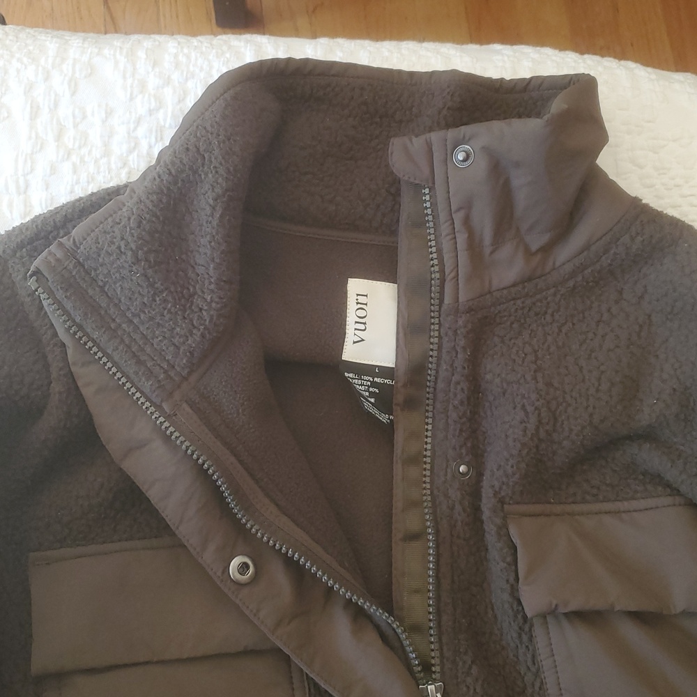 VUORI WOMENS SHERPA FLEECE JACKET ,SIZE:LARGE ;MODEL VW524, COLOR:GREEN - Picture 6 of 13